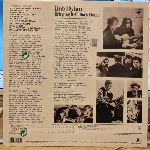 Bob Dylan – Bringing It All Back Home LP PLAK