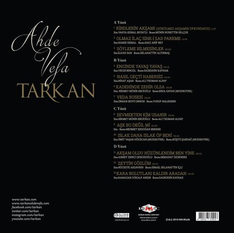 TARKAN - AHDE VEFA LP PLAK