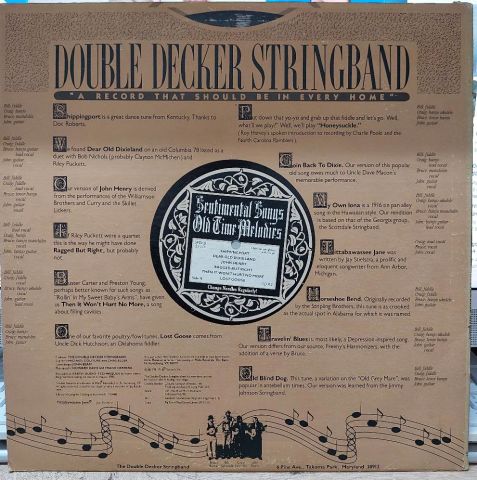 The Double Decker Stringband – Sentimental Songs And Old Time Melodies LP PLAK