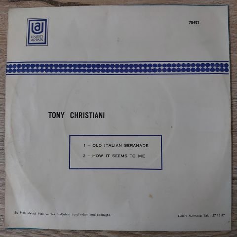 Tony Christiani – Old Italian Serenade 45LİK PLAK