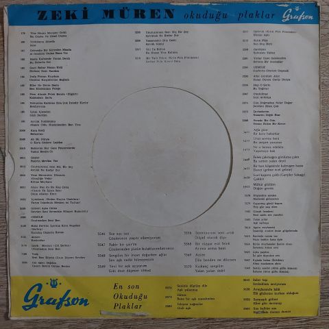 Zeki Müren – Gün Doğmadan Neler Doğar / Derdimi Bilen Çok Derman Veren Yok 45LİK PLAK