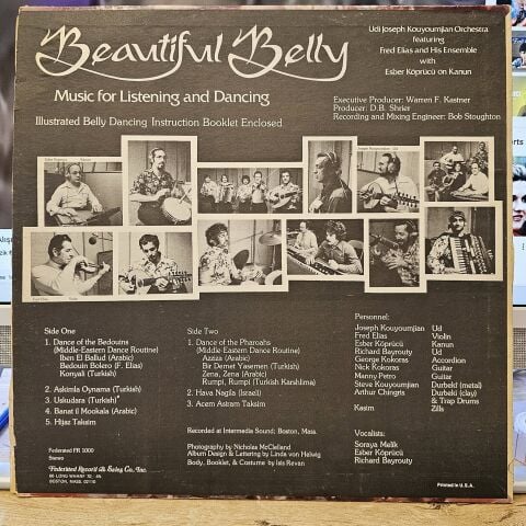 Udi Joseph Kouyoumjian Orchestra Featuring Fred Elias – Beautiful Belly - Music For Listening And Dancing LP PLAK