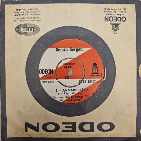 Semih Sergen – Annabelli / Sensizlik Çıkmazı / Pia / Seninle Ölmek İstiyorum 45LİK PLAK