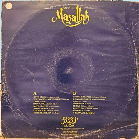 Osman İşmen Orkestrası – Disco-1 Maşallah LP PLAK