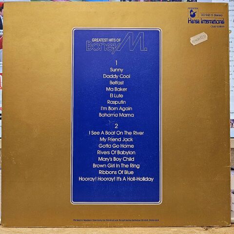 Boney M. – Greatest Hits Of Boney M. LP PLAK
