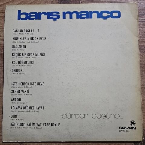 Barış Manço – Dünden Bugüne LP PLAK