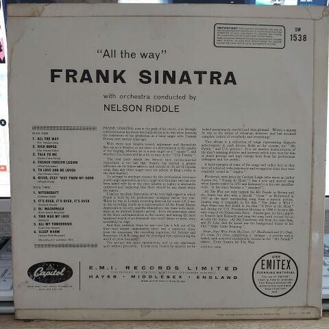 FRANK SİNATRA - ALL THE WAY LP PLAK