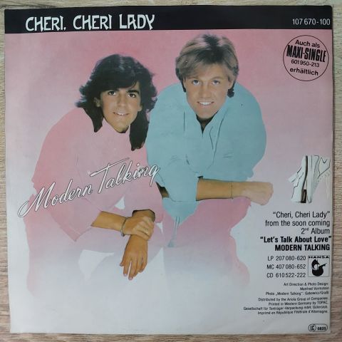 Modern Talking – Cheri, Cheri Lady 45LİK PLAK