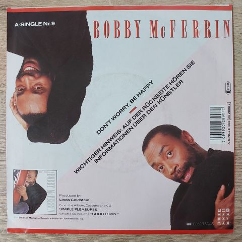 Bobby McFerrin – Don't Worry, Be Happy 45LİK PLAK