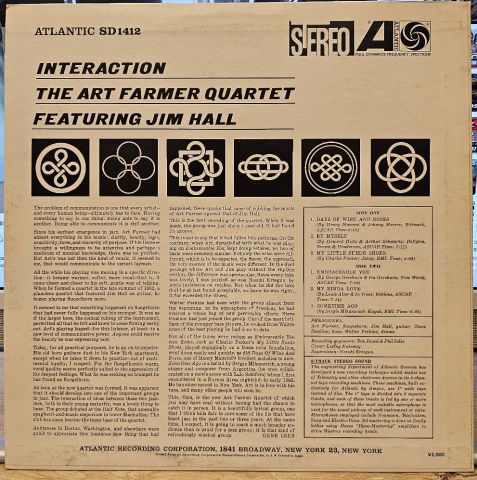 The Art Farmer Quartet Featuring Jim Hall – Interaction LP PLAK