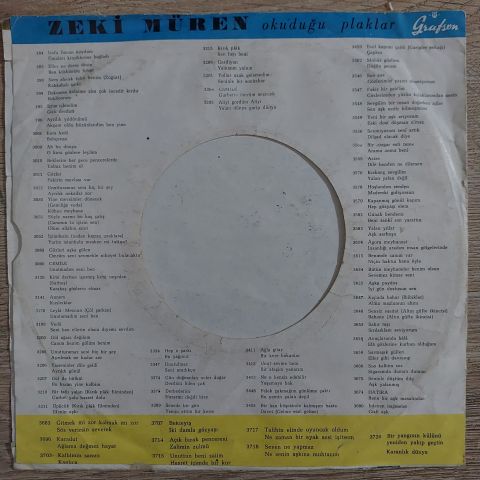 Zeki Müren – İnleyen Nağmeler 45LİK PLAK