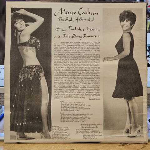 Minée Coskun – The Ruby of Istanbul Sings Turkish Modern, And Folk Favorites LP PLAK