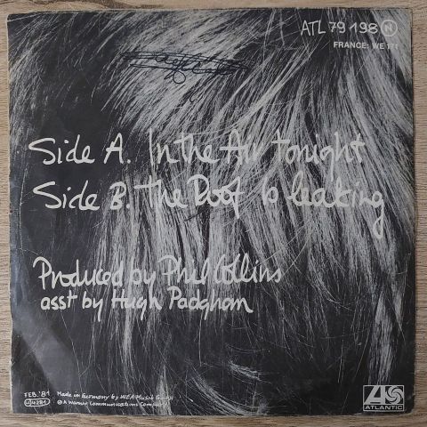 Phil Collins – In The Air Tonight 45LİK PLAK