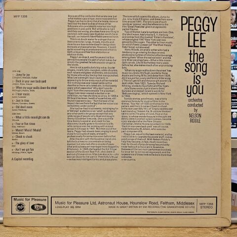 Peggy Lee – The Song Is You LP PLAK