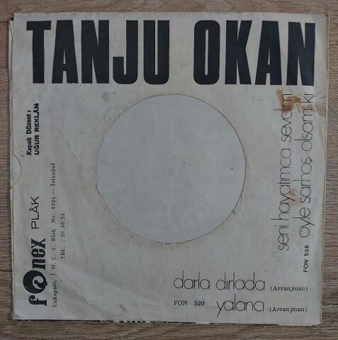 Tanju Okan – Seni Hayatımca Sevdim / Öyle Sarhoş Olsam Ki 45LİK PLAK