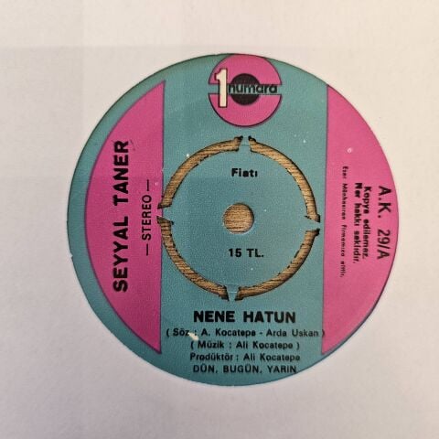 Seyyal Taner – Nene Hatun / Yalnızlığı Bir De Bana Sor 45LİK PLAK