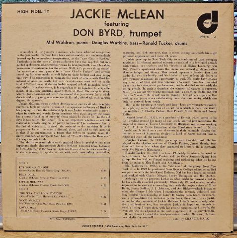 The Jackie McLean Quintet – The Jackie McLean Quintet LP PLAK