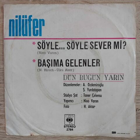 NİLÜFER - BAŞIMA GELENLER 45LİK PLAK