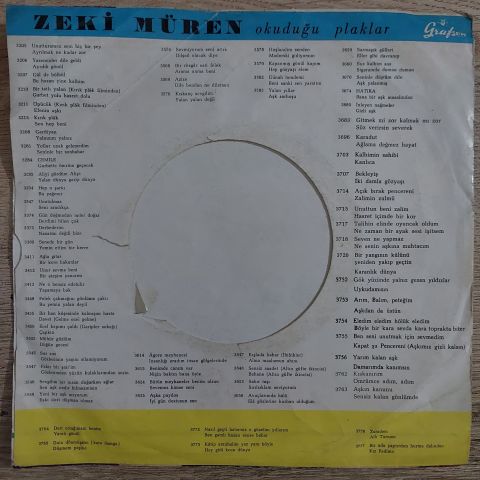 Zeki Müren – O Ağacın Altını 45LİK PLAK