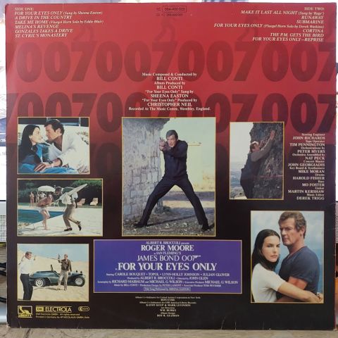 Bill Conti – For Your Eyes Only (Original Motion Picture Soundtrack) LP PLAK