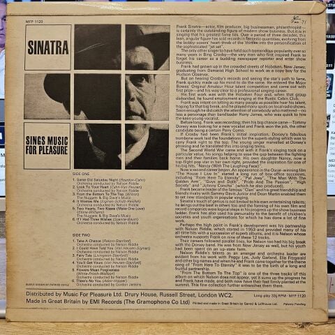 Frank Sinatra – Sinatra Sings Music For Pleasure LP PLAK