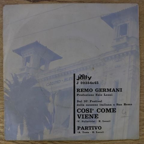 Remo Germani – Così Come Viene 45LİK PLAK