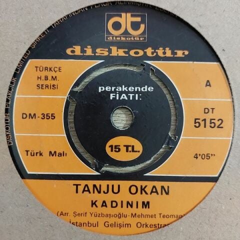Tanju Okan – Kadınım / Yolculuk 45LİK PLAK