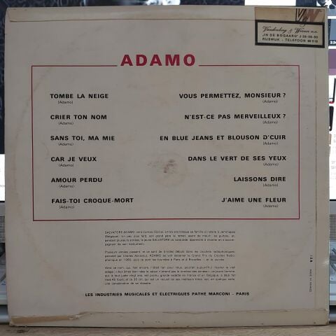 ADAMO - TOMBE LA NIEGE LP PLAK