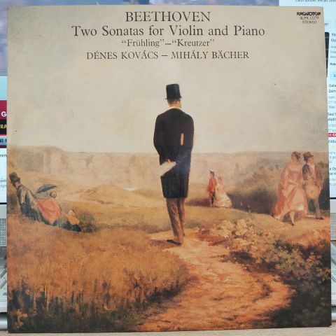 Beethoven* - Dénes Kovács, Mihály Bächer – Two Sonatas For Violin And Piano ''Frühling'' - ''Kreutzer'' LP PLAK