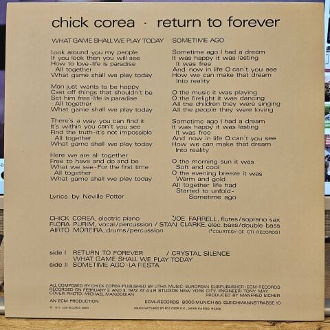 Chick Corea – Return To Forever LP PLAK