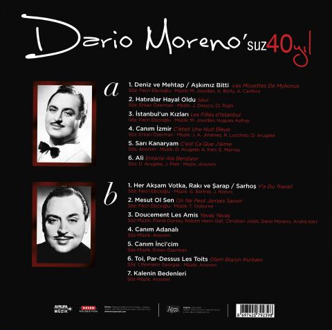 Dario Moreno - Dario Moreno'suz 40 Yıl LP PLAK