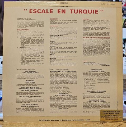 Various – Escale En Turquie LP PLAK