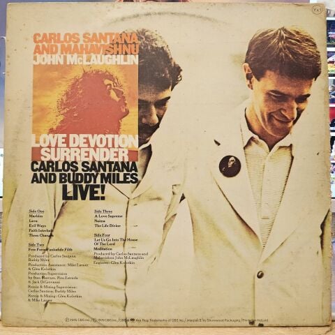Carlos Santana And Buddy Miles And Mahavishnu John Mclaughlin* – Live! / Love Devotion Surrender LP PLAK...