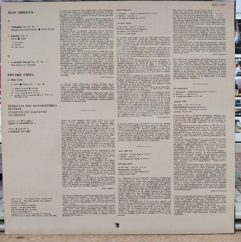 Sibelius* / Grieg* - László Szabó Conducting The Debrecen Philharmonic Orchestra – Finlandia, Karelia Suite, Peer Gynt - Suite No.1 LP PLAK