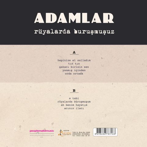 ADAMLAR - RÜYALARDA BULUŞURUZ LP PLAK