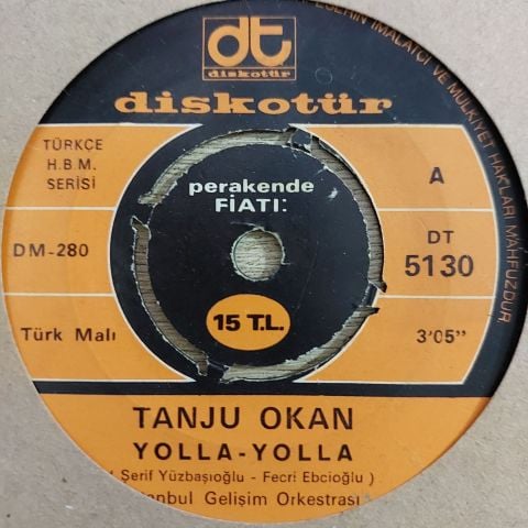 Tanju Okan – Yolla Yolla / Ben Bir Hiçmişim 45LİK PLAK