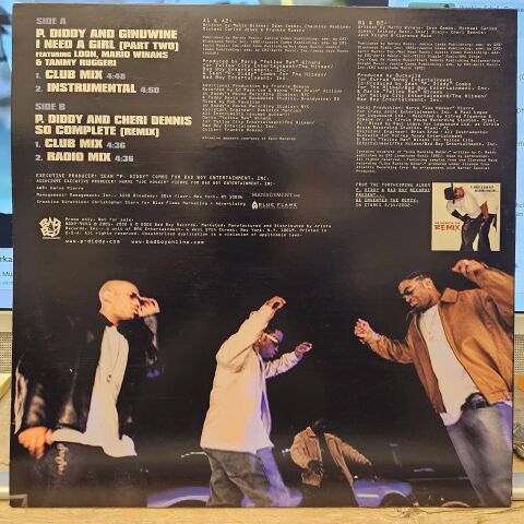 P. Diddy & Ginuwine / P. Diddy & Cheri Dennis – I Need A Girl (Part Two) / So Complete (Remix) LP PLAK