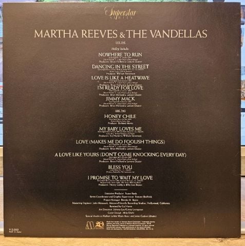 Martha Reeves & The Vandellas – Motown Superstar Series LP PLAK