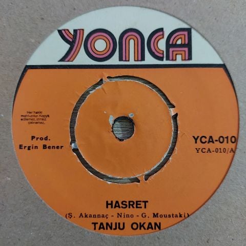 Tanju Okan – Hasret / Ah Bir Zengin Olsam 45LİK PLAK