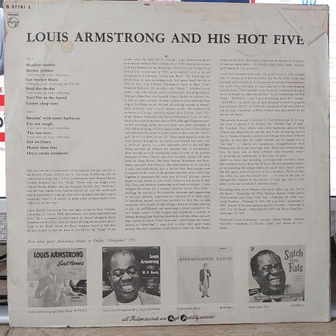 Louis Armstrong And His Hot Five – Louis Armstrong And His Hot Five LP PLAK
