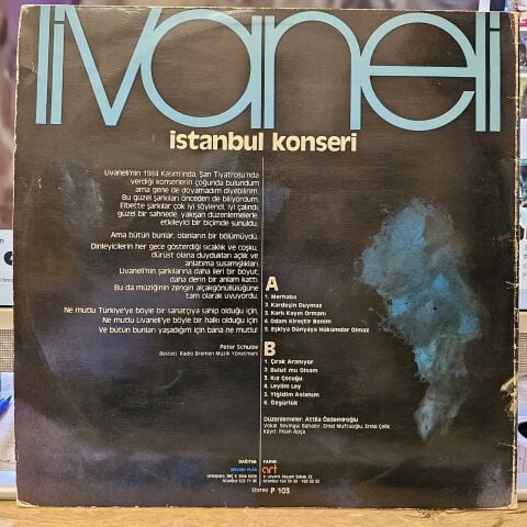 Zülfü Livaneli – İstanbul Konseri LP PLAK