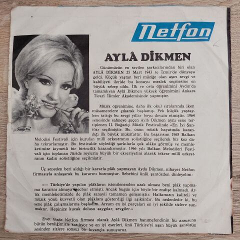 Ayla Dikmen – Sensiz Yaşamam / Nereye 45LİK PLAK