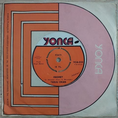 Tanju Okan – Hasret / Ah Bir Zengin Olsam 45LİK PLAK