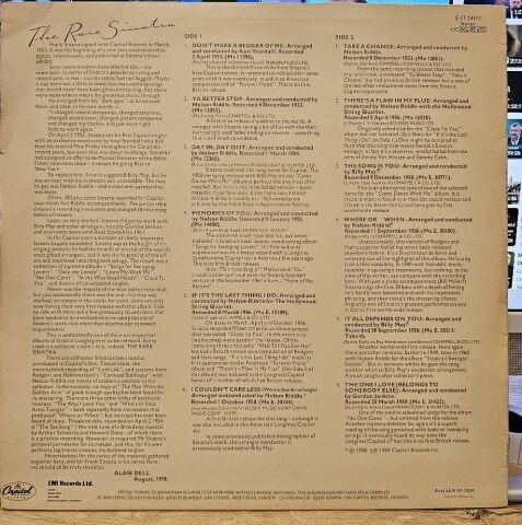 Frank Sinatra – The Rare Sinatra LP PLAK