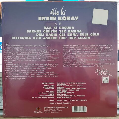 ERKİN KORAY - İLLA Kİ LP PLAK