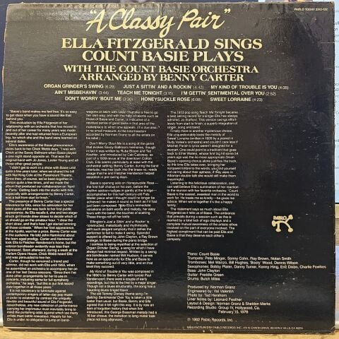 Ella Fitzgerald Sings Count Basie Plays With The Count Basie Orchestra – A Classy Pair LP PLAK