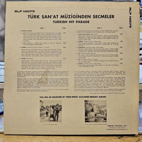 Various – Türk San'at Müziginden Seçmeler: Turkish Hit Parade LP PLAK