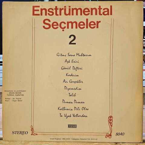 Various – Enstrümental Seçmeler 2 LP PLAK