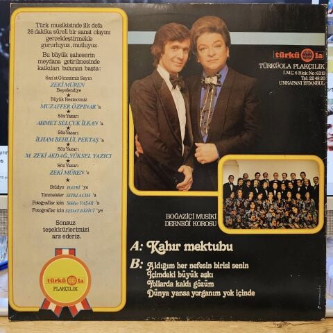 Zeki Müren – Özpınar'ın Pınarından Kahır Mektubu LP PLAK