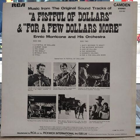 ENNİO MORRICONE - FOR A FEW DOLLARS MORE A FİTSFUL OF DOLLARS LP PLAK